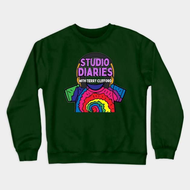 Studio Diaries Tie Dye Shirt with headphones Crewneck Sweatshirt by Studio Diaries